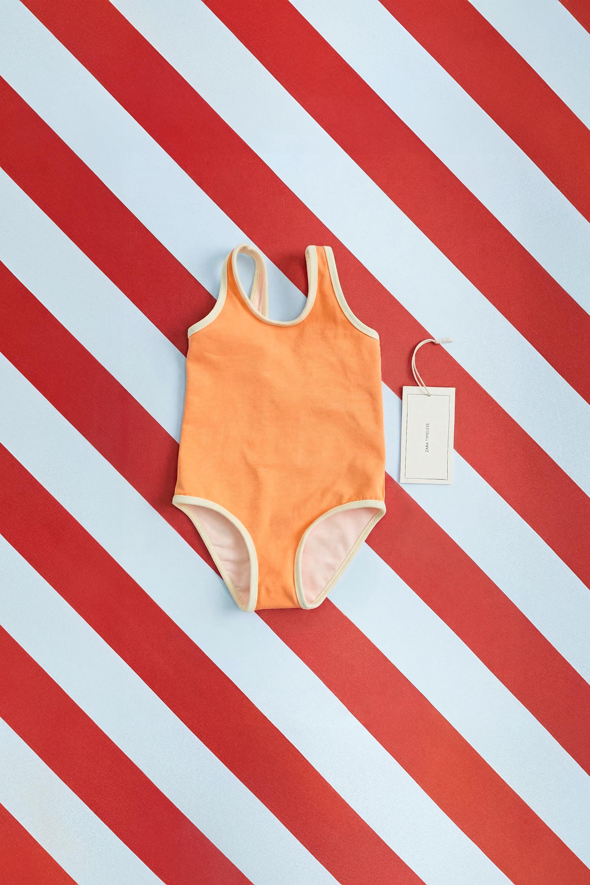 ZARA TIMELESS - CONTRASTING PIPING SWIMSUIT